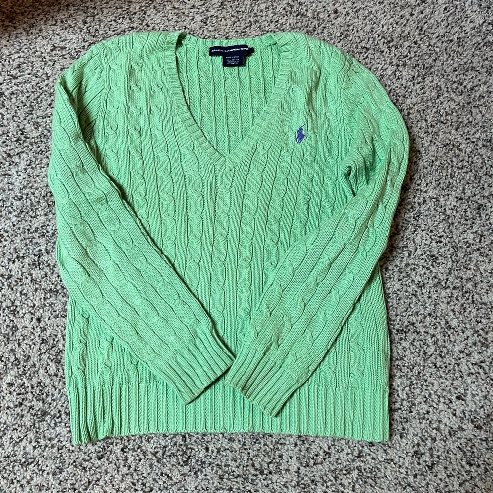 Ralph Lauren cable knit sweater.